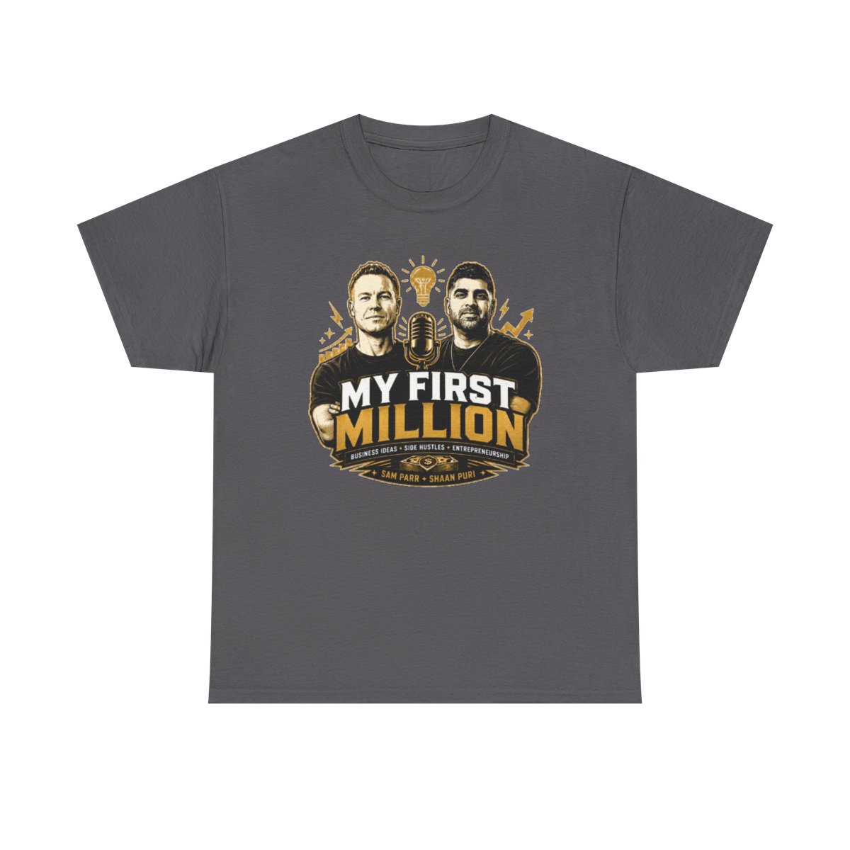 My First Million Tee | Podcast Logo T-shirt, Entrepreneur Podcast Shirt | My First Million Podcast - alternate angle 5, merchandise