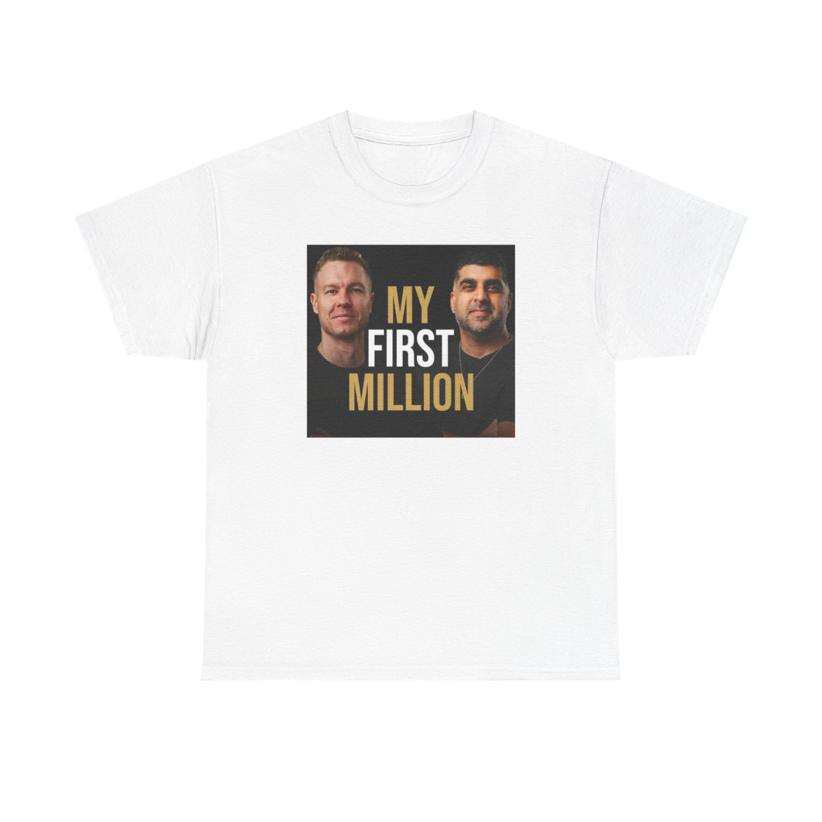 My First Million tee | Photo Portraits with Text | My First Million Podcast - alternate angle 3, merchandise