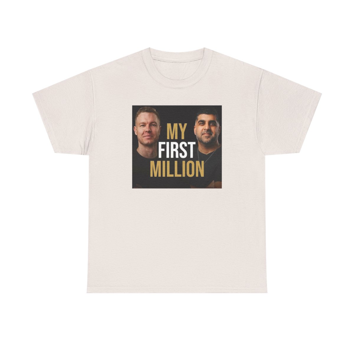 My First Million tee | Photo Portraits with Text | My First Million Podcast - Official T-Shirts merchandise