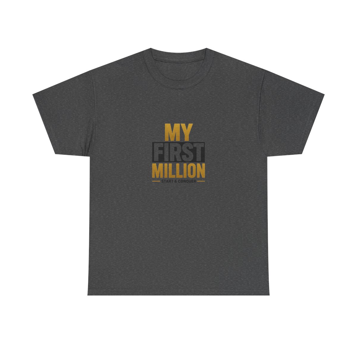 My First Million " and " Unisex Tee - alternate angle 4, merchandise