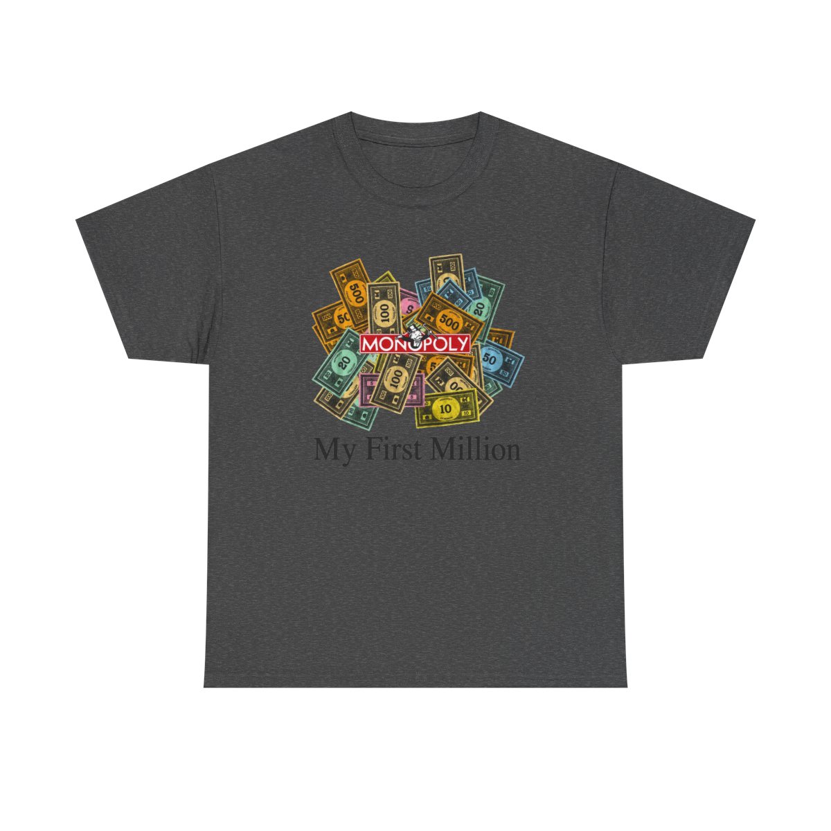 My First Million Monopoly Money Unisex Tee - alternate angle 4, merchandise