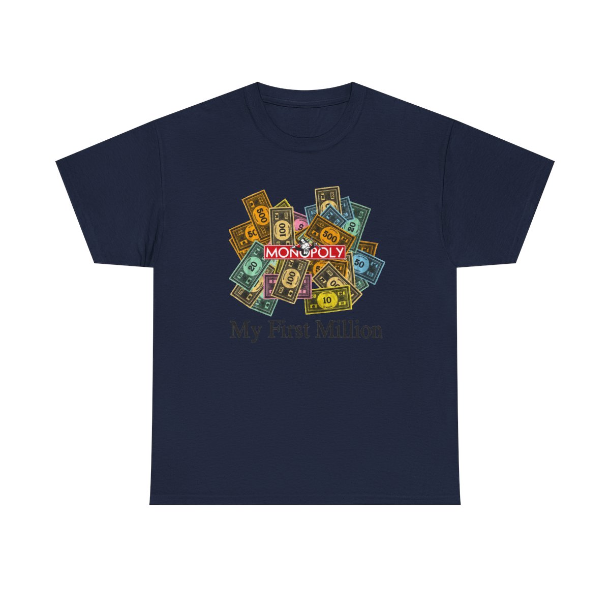 My First Million Monopoly Money Unisex Tee - alternate angle 5, merchandise