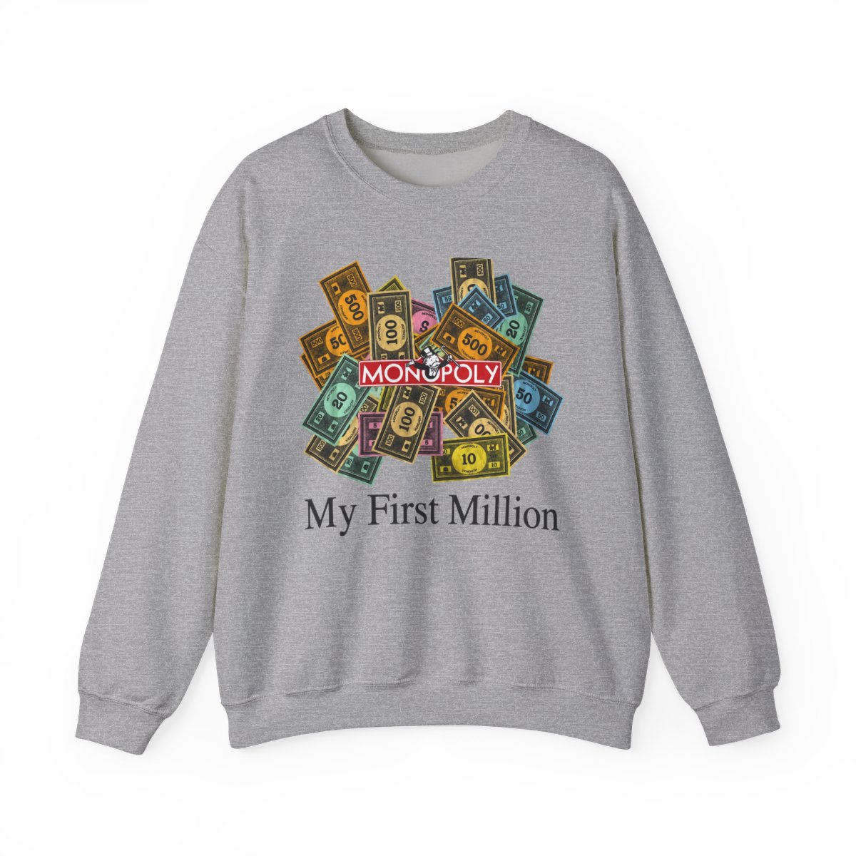 Monopoly Money My First Million Crewneck - alternate angle 2, merchandise