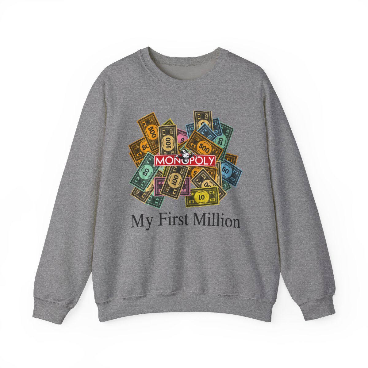 Monopoly Money My First Million Crewneck - alternate angle 3, merchandise
